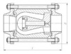 Клапан обратный осесимметричный КОО.Ф.200х100-01 DN 200 мм PN 100 кгс/см2